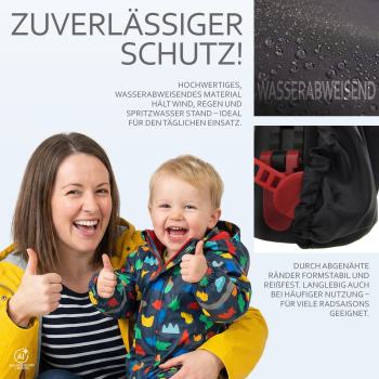 Preview: BAMBINIWELT Regenhaube für Römer-Fahrradsitz, UNI SCHWARZ